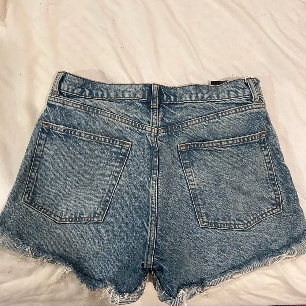 Reformation Charlie Cuffed High Rise Jean Shorts - Picture 9 of 9